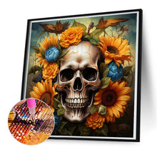 Load image into Gallery viewer, Diamond Painting - Full Round - flower skull (50*50CM)
