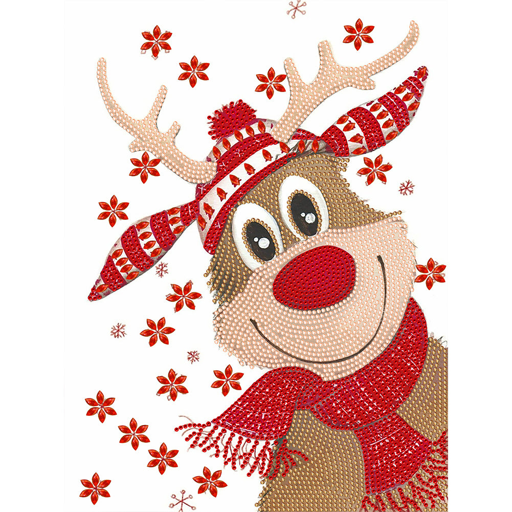 Diamond Painting - Partial Special Shaped - Christmas deer (30*40CM)
