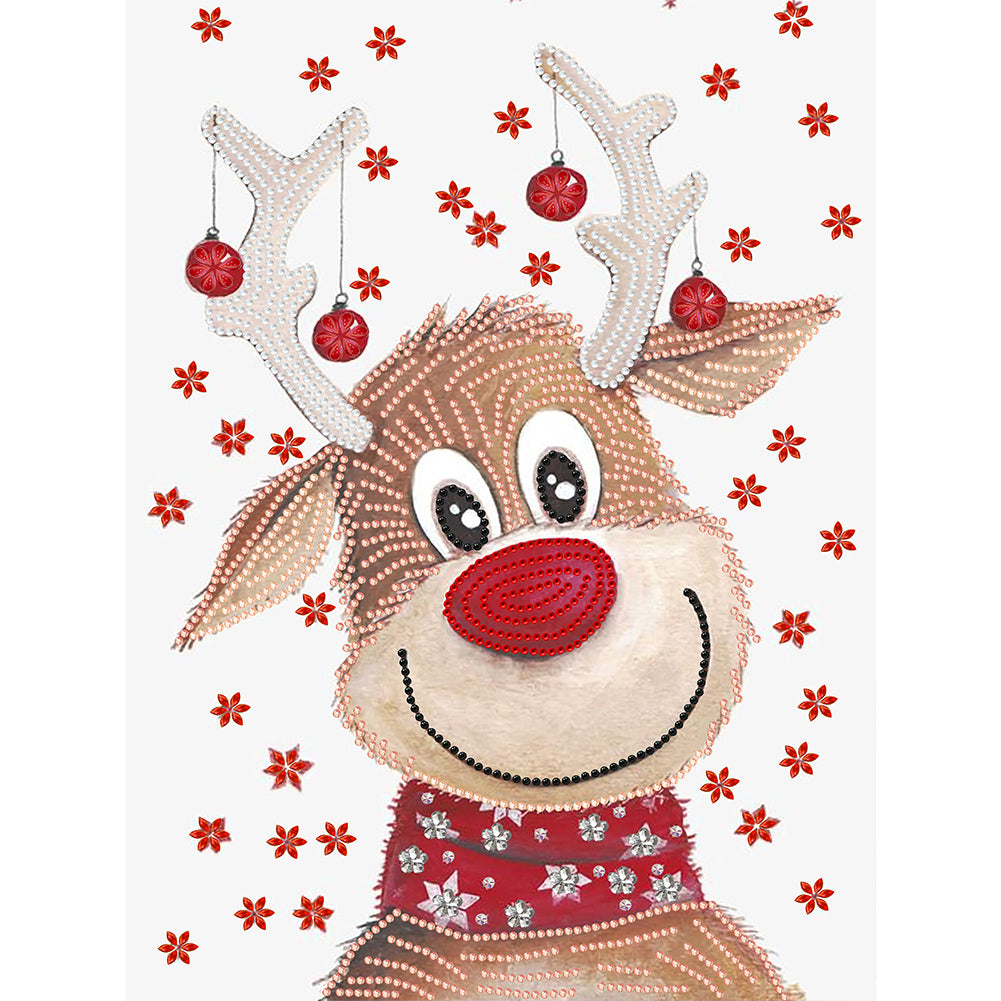 Diamond Painting - Partial Special Shaped - Christmas deer (30*40CM)