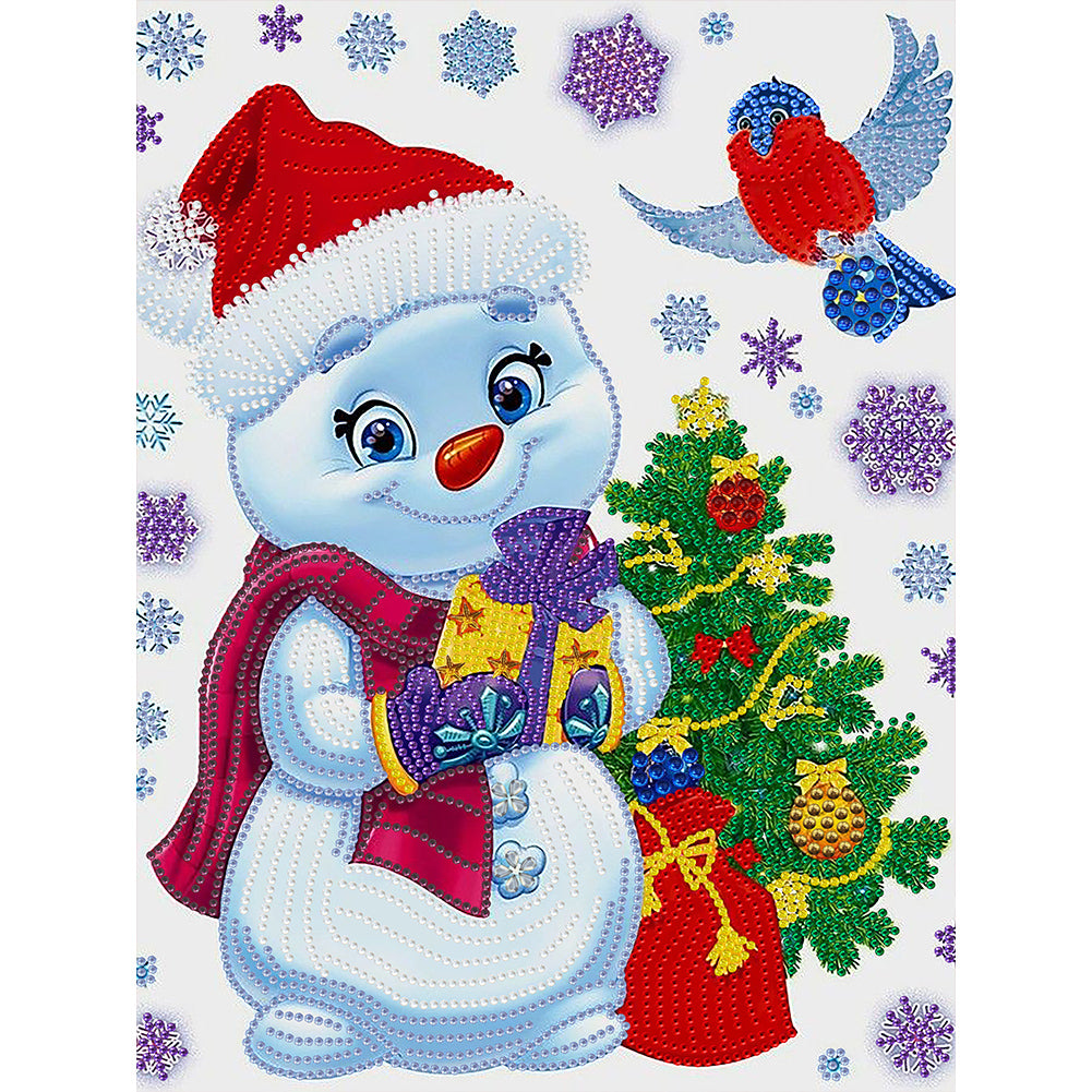 Diamond Painting - Partial Special Shaped - snowman (30*40CM)