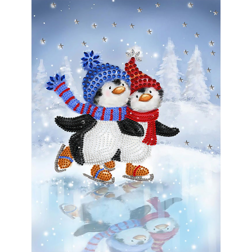 Diamond Painting - Partial Special Shaped - penguin (30*40CM)