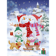 Load image into Gallery viewer, Diamond Painting - Partial Special Shaped - snowman (30*40CM)
