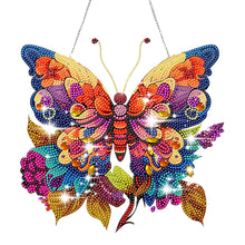 Load image into Gallery viewer, Acrylic Gorgeous Butterfly Single-Sided Diamond Painting Hanging Pendant (#4)
