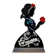 Load image into Gallery viewer, Wooden DIY Diamond Painting Tabletop Ornaments Kit (Snow White Silhouette)
