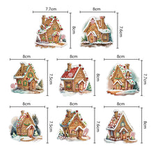 Load image into Gallery viewer, 8 PCS Acrylic Christmas Tree Single-Sided DIY Diamond Painting Hanging Pendant
