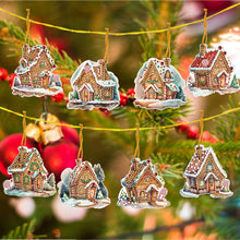 Load image into Gallery viewer, 8 PCS Acrylic Christmas Tree Single-Sided DIY Diamond Painting Hanging Pendant

