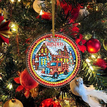 Load image into Gallery viewer, 8 PCS Acrylic Christmas Tree Single-Sided DIY Diamond Painting Hanging Pendant
