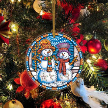 Load image into Gallery viewer, 8 PCS Acrylic Christmas Tree Single-Sided DIY Diamond Painting Hanging Pendant
