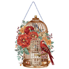 Load image into Gallery viewer, Acrylic Flower Birdcage Single-Sided DIY Diamond Painting Hanging Pendant (#4)
