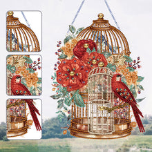 Load image into Gallery viewer, Acrylic Flower Birdcage Single-Sided DIY Diamond Painting Hanging Pendant (#4)
