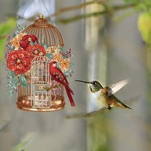 Load image into Gallery viewer, Acrylic Flower Birdcage Single-Sided DIY Diamond Painting Hanging Pendant (#4)
