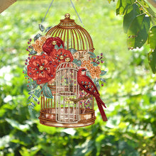 Load image into Gallery viewer, Acrylic Flower Birdcage Single-Sided DIY Diamond Painting Hanging Pendant (#4)
