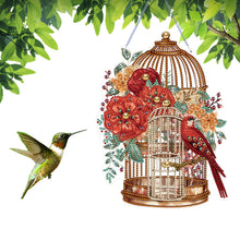 Load image into Gallery viewer, Acrylic Flower Birdcage Single-Sided DIY Diamond Painting Hanging Pendant (#4)
