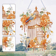 Load image into Gallery viewer, Acrylic Flower Birdcage Single-Sided DIY Diamond Painting Hanging Pendant (#5)
