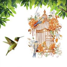 Load image into Gallery viewer, Acrylic Flower Birdcage Single-Sided DIY Diamond Painting Hanging Pendant (#5)
