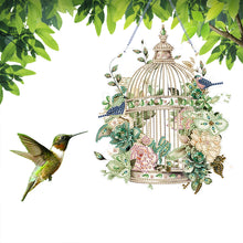Load image into Gallery viewer, Acrylic Flower Birdcage Single-Sided DIY Diamond Painting Hanging Pendant (#6)
