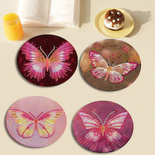 Load image into Gallery viewer, 4 PCS Acrylic Diamond Painted Placemats Tableware Mat (Fancy Butterfly)
