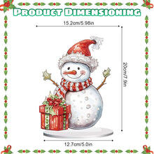 Load image into Gallery viewer, Diamond Painting Desktop Ornaments Kit for Office Desktop Decor (Happy Snowman)
