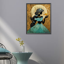 Load image into Gallery viewer, Diamond Painting - Full Round - Princess jasmine silhouette (40*50CM)
