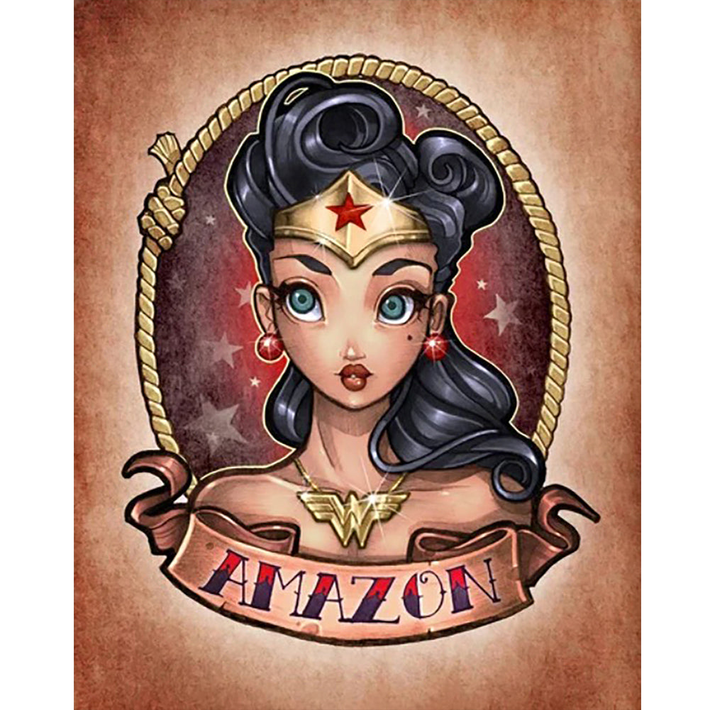 Diamond Painting - Full Round - amazon girl (40*50CM)