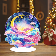 Load image into Gallery viewer, Coloured Clouds Starry Sky Round Diamond Painting Desktop Decor for Office Decor
