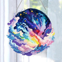 Load image into Gallery viewer, Colourful Clouds Starry Sky Single-Sided Diamond Painting Hanging Pendant (#1)
