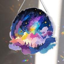 Load image into Gallery viewer, Colourful Clouds Starry Sky Single-Sided Diamond Painting Hanging Pendant (#2)
