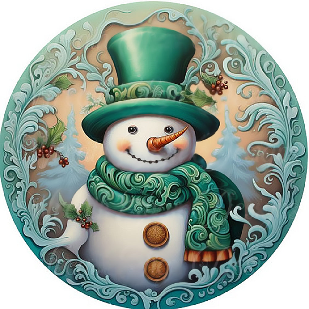 Diamond Painting - Full Round - snowman (30*30CM)