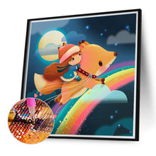 Load image into Gallery viewer, Diamond Painting - Full Round - fox and girl (40*40CM)
