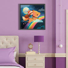 Load image into Gallery viewer, Diamond Painting - Full Round - fox and girl (40*40CM)
