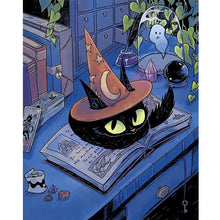 Load image into Gallery viewer, Diamond Painting - Full Round - black cat (40*50CM)
