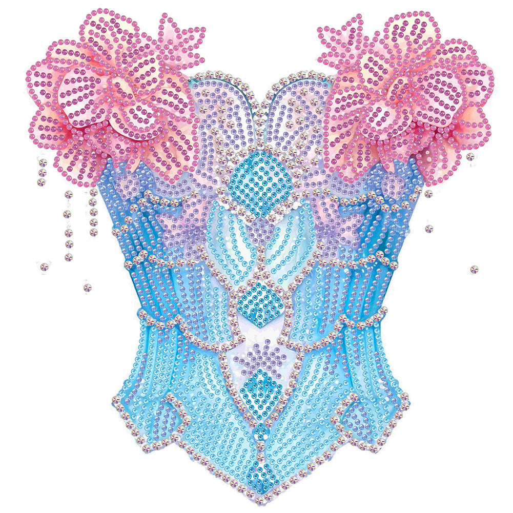 Diamond Painting - Partial Special Shaped - Pink and blue bra (30*30CM)
