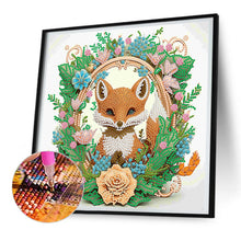 Load image into Gallery viewer, Diamond Painting - Partial Special Shaped - garland fox (30*30CM)
