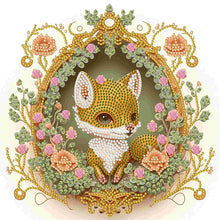 Load image into Gallery viewer, Diamond Painting - Partial Special Shaped - garland fox (30*30CM)
