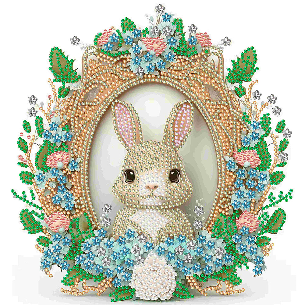 Diamond Painting - Partial Special Shaped - Garland Rabbit (30*30CM)