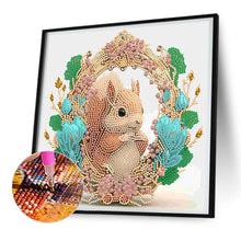 Load image into Gallery viewer, Diamond Painting - Partial Special Shaped - garland squirrel (30*30CM)
