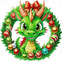Load image into Gallery viewer, Diamond Painting - Partial Special Shaped - Green little dinosaur (30*30CM)
