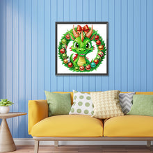 Load image into Gallery viewer, Diamond Painting - Partial Special Shaped - Green little dinosaur (30*30CM)
