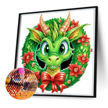 Load image into Gallery viewer, Diamond Painting - Partial Special Shaped - Green little dinosaur (30*30CM)
