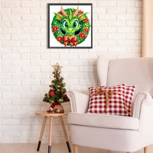 Load image into Gallery viewer, Diamond Painting - Partial Special Shaped - Green little dinosaur (30*30CM)
