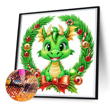 Load image into Gallery viewer, Diamond Painting - Partial Special Shaped - Green little dinosaur (30*30CM)
