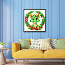 Load image into Gallery viewer, Diamond Painting - Partial Special Shaped - Green little dinosaur (30*30CM)
