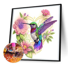Load image into Gallery viewer, Diamond Painting - Partial Special Shaped - birds in flowers (30*30CM)
