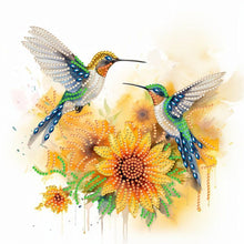 Load image into Gallery viewer, Diamond Painting - Partial Special Shaped - birds in flowers (30*30CM)
