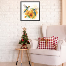Load image into Gallery viewer, Diamond Painting - Partial Special Shaped - birds in flowers (30*30CM)
