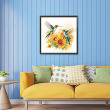 Load image into Gallery viewer, Diamond Painting - Partial Special Shaped - birds in flowers (30*30CM)
