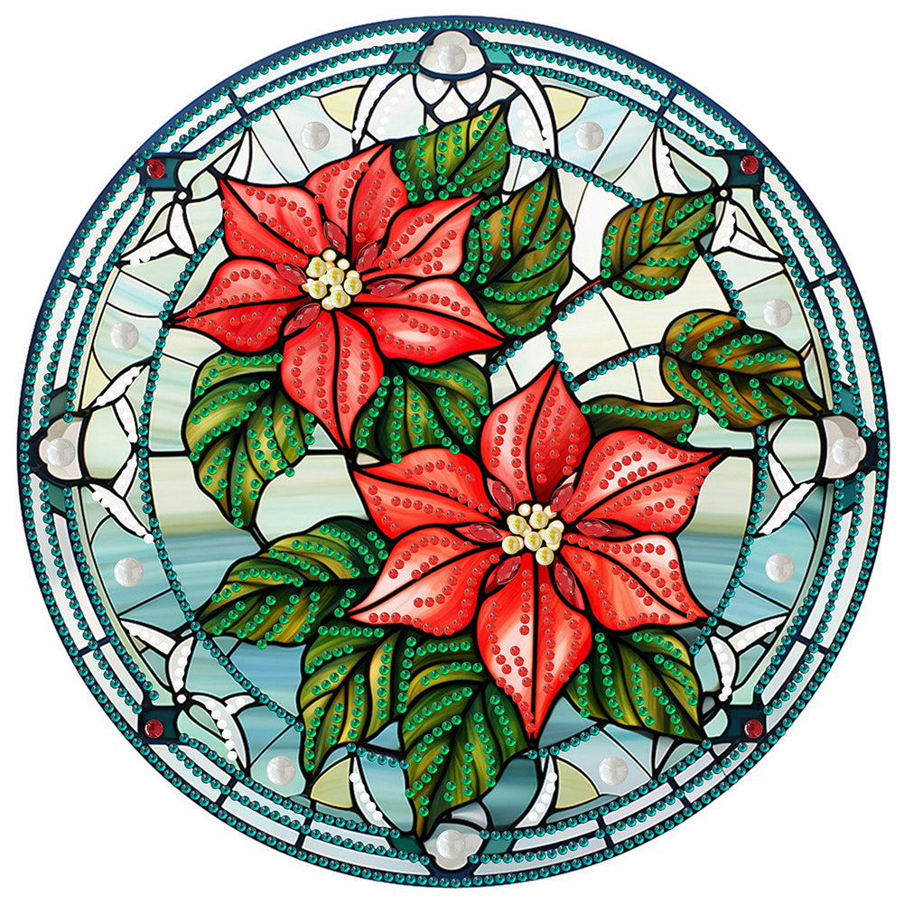 Diamond Painting - Partial Special Shaped - blooming flowers (30*30CM)