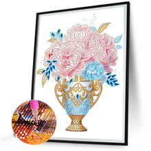 Load image into Gallery viewer, Diamond Painting - Partial Special Shaped - Pink blue vase (30*40CM)
