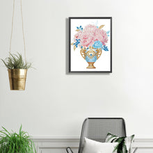 Load image into Gallery viewer, Diamond Painting - Partial Special Shaped - Pink blue vase (30*40CM)
