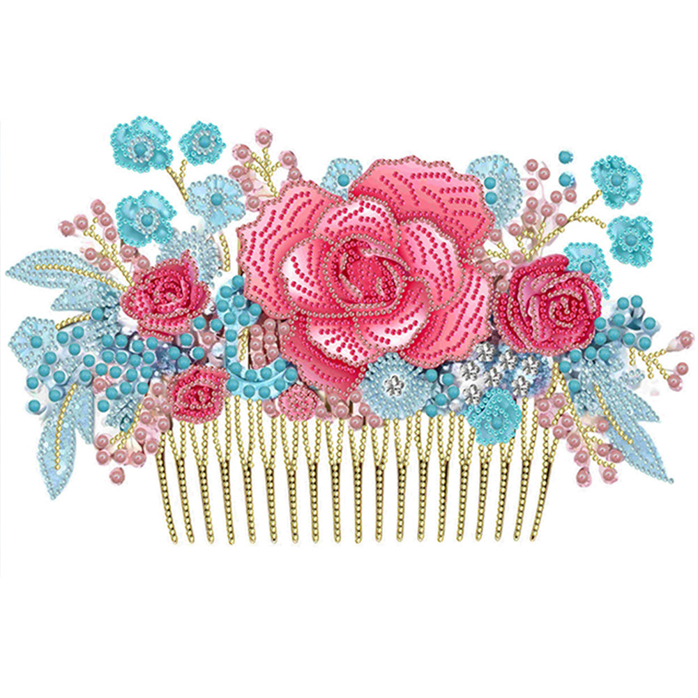 Diamond Painting - Partial Special Shaped - Pink blue comb (40*30CM)